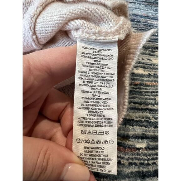 Free People Top cream/pink color size S - Picture 5 of 7